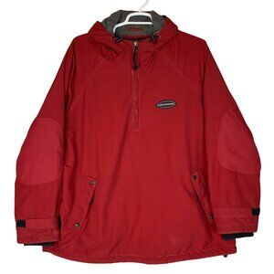 Abercrombie & Fitch Mens Red 1/4 Zip Jacket XL Performance Gear Nylon Polyester